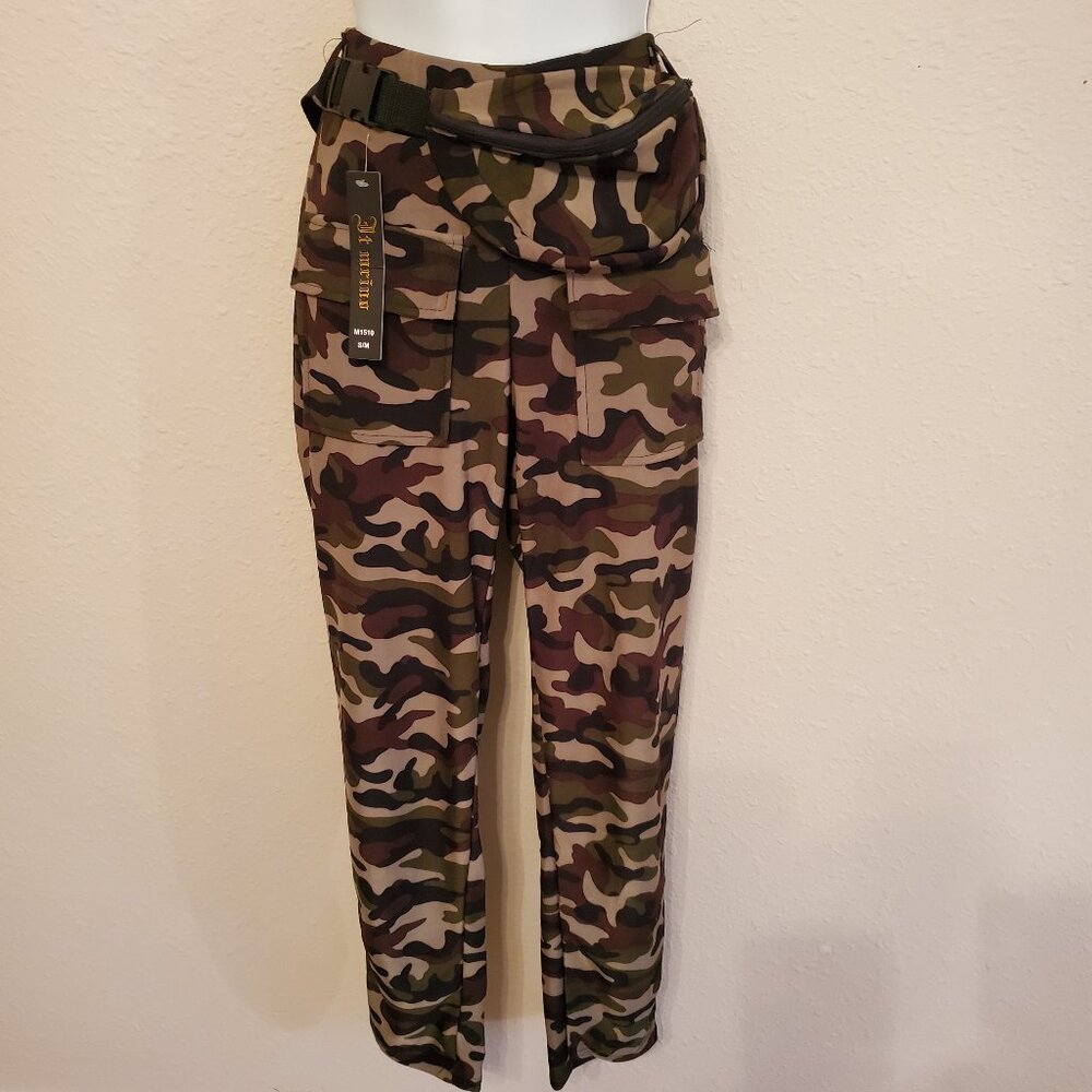 NWT Jt Mrino Women's Camouflage Cargo Leggings, Size S/M. - Picture 9 of 15